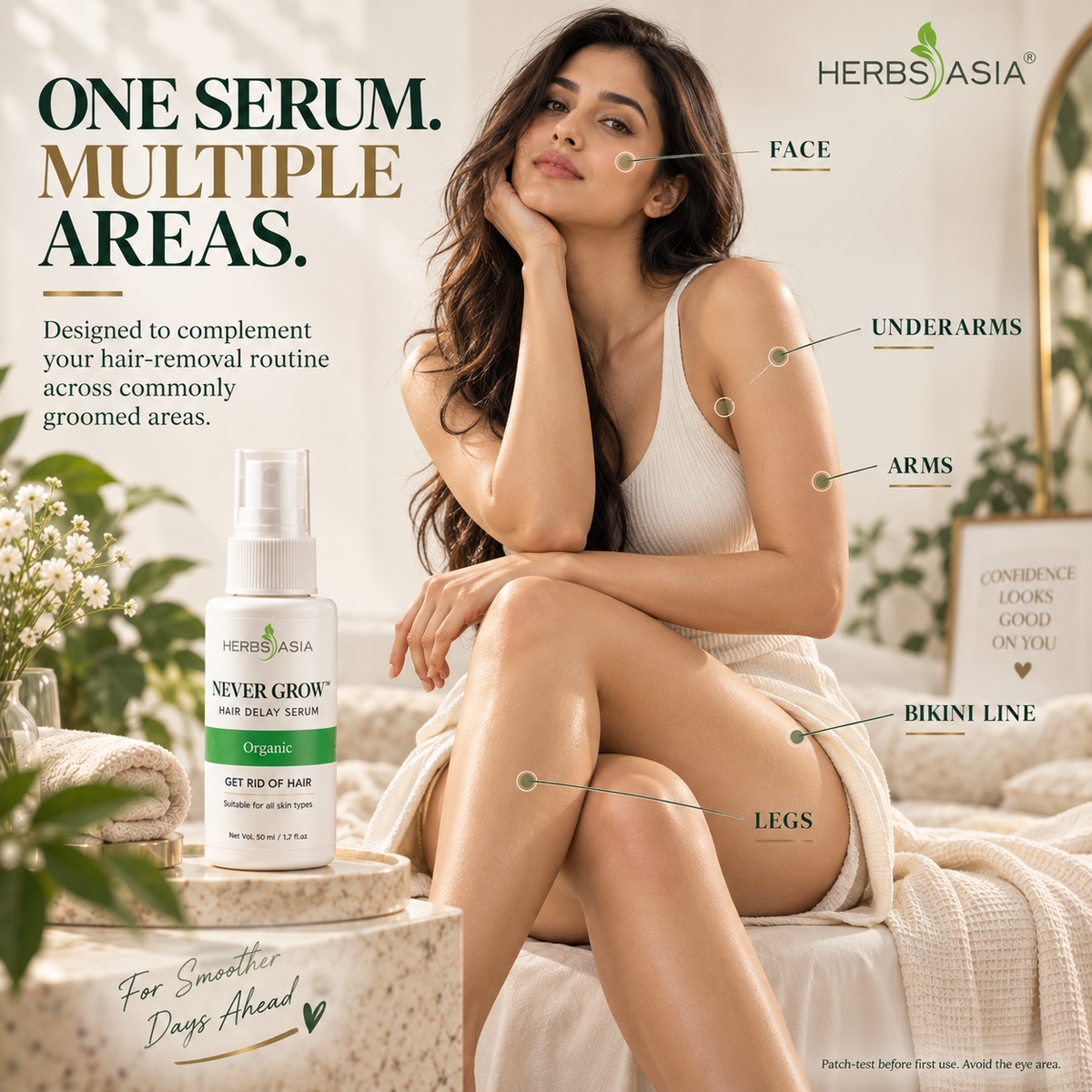Herbsasia™ Never Grow Hair Delay Serum (Pack Of 2)