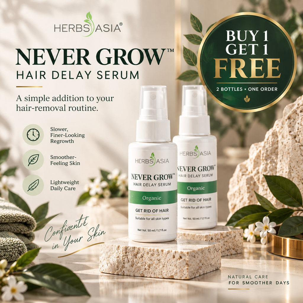 Herbsasia™ Never Grow Hair Delay Serum (Pack Of 2)